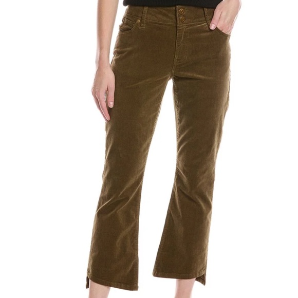 CAbi Pants - CAbi Jeans Corduroy High-Low Crop Pants Mushroom 12 NWT NEW